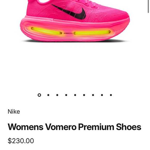 Nike Women's Neon Pink Platform Running Shoes with Black Swoosh - Picture 8 of 8